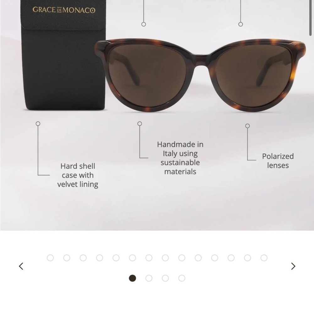 Grace de Monaco Tortoise Shell Women's Sunglasses - Picture 3 of 6